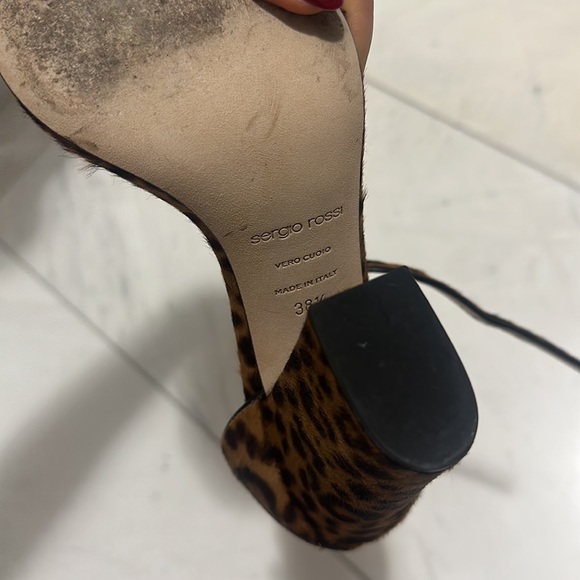 SERGIO ROSSI LEOPARD SANDALS - Picture 6 of 6